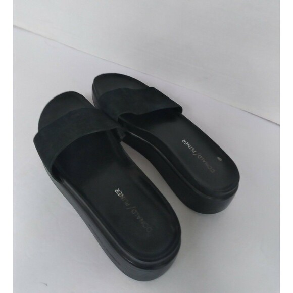 Black Platform Slide‎ Sandals Chunky Sole Comfort Summer Beach Casual Slip-On - Picture 5 of 8